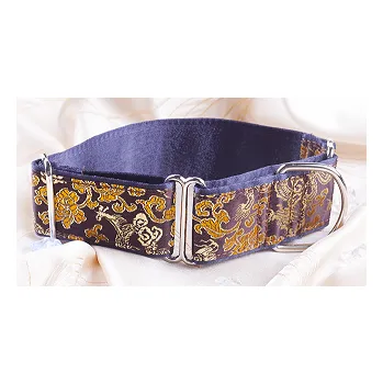 Obojek pro psa Luxusní široký obojek Martingale Golden - Brown Sephoris, tmavě zlatý, široký 5 cm