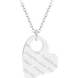 Přívěsek Amore Mio, srdce z chirurgické oceli Preciosa