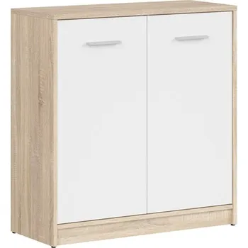 Komoda NEPO PLUS skříňka KOM2D, dub sonoma/bílá