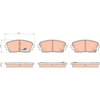 Brzdová destička Sada brzdových destiček, kotoučová brzda TRW GDB3535