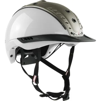 Jezdecká přilba CASCO Helma Mistrall-2 Edition CASCO, white/olive structure Obvod hlavy: 50-54 cm