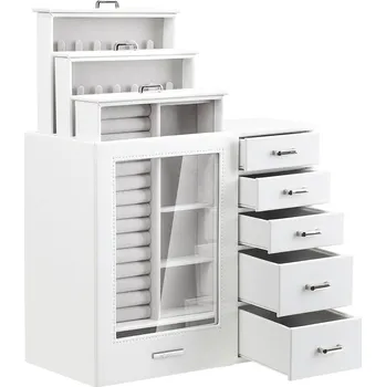 Šperkovnice Troli Designová bílá koženková šperkovnice + 2 měsíce na vrácení zboží