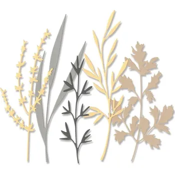 Řezačka papíru Sizzix Stébla trávy - vyřezávací kovové šablony Thinlits (5ks)