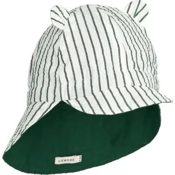 Kojenecká čepice Liewood Gorm Oboustranný klobouček - Stripe Garden Green/Creme de la Creme, vel. 1 - 2 roky
