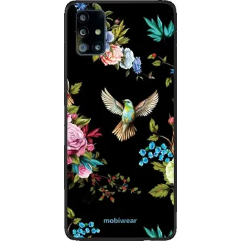 Pouzdro na mobilní telefon Lesklý kryt Mobiwear Glossy - Samsung Galaxy A51 - G041G - Ptáček a květy (Prémiové lesklé pouzdro, obal, kryt Mobiwear Glossy na mobil Samsung Galaxy A51 - G041G - Ptáček a květy, materiál Plast + TPU silikon - krytí po všech stranách, neošoupatelný)