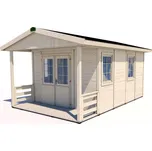 Zahradní domek HEROLD A3344 Premium s terasou (14,1+3,5 m2) (Rozměr: 327x539 cm, tl.19 mm)