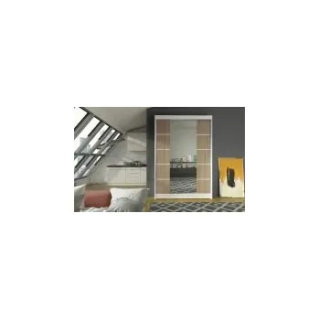 Šatní skříň FALCO Skříň Lino V bílá/dub sonoma