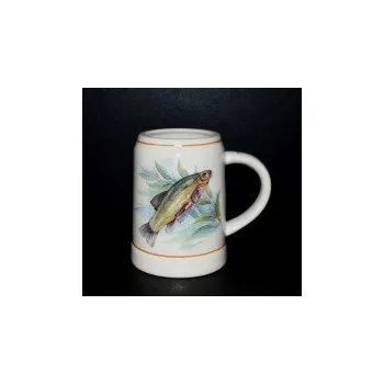 Sklenice Becom Rybářský korbel na pivo, dekor kapr, 0,5l.