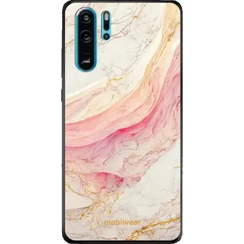 Pouzdro na mobilní telefon Lesklý kryt Mobiwear Glossy - Huawei P30 Pro - G027G - Růžový a zlatavý mramor (Prémiové lesklé pouzdro, obal, kryt Mobiwear Glossy na mobil Huawei P30 Pro - G027G - Růžový a zlatavý mramor, materiál Plast + TPU silikon - krytí po všech stranách,)