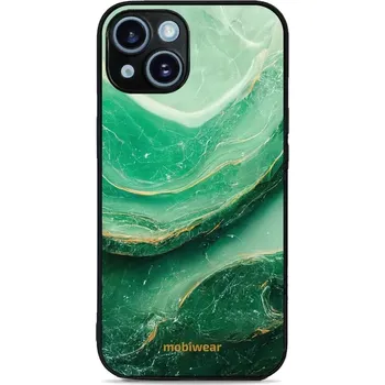 Pouzdro na mobilní telefon Lesklý kryt Mobiwear Glossy - Apple iPhone 14 - G023G - Zelený mramor (Prémiové lesklé pouzdro, obal, kryt Mobiwear Glossy na mobil Apple iPhone 14 - G023G - Zelený mramor, materiál Plast + TPU silikon - krytí po všech stranách, neošoupatelný potisk, tenk