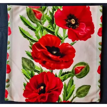 Povlak na dekorativní polštářek Povlak na polštářek Fotopolštář Vlčí mák