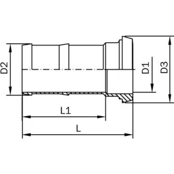 Zahradní hadice Hadicový nást. s kuž. hrdlem-DIN 11854-1.4301: DN 25/28mm