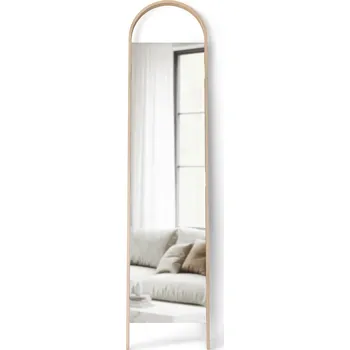 Zrcadlo Umbra, Stojací zrcadlo v dřevěném rámu Bellwood, 196 cm | přírodní