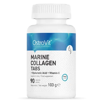 Kloubní výživa OstroVit Marine Collagen Tabs s kyselinou hyaluronovou a vitamínem C 90 tbl.