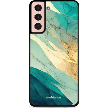 Pouzdro na mobilní telefon Lesklý kryt Mobiwear Glossy - Samsung Galaxy S21 - G024G - Zlatavý a zelenkavý mramor (Prémiové lesklé pouzdro, obal, kryt Mobiwear Glossy na mobil Samsung Galaxy S21 - G024G - Zlatavý a zelenkavý mramor, materiál Plast + TPU silikon - krytí po všech)