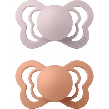 dudlíky BIBS Couture dudlíky ze silikonu 2 ks Pink Plum / Peach - velikost 1