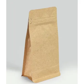 Obalový materiál Sáčky na kávu ploché dno s vnitřním ventilem 110x70x215 100ks 250g natural