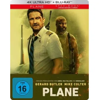 Blu-ray film Plane, 1 4K UHD-Blu-ray + 1 Blu-ray (SteelBook) – Jean-François Richet,Gerard Butler,Daniella Pineda,Mike Colter (DE)