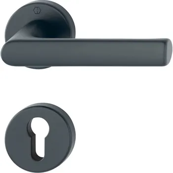 Dveřní kování Rozetové dveřní kování Hoppe HAMBURG, klika/klika, PZ, černá matná