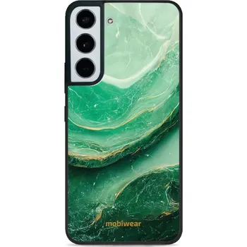 Pouzdro na mobilní telefon Lesklý kryt Mobiwear Glossy - Samsung Galaxy S22 - G023G - Zelený mramor (Prémiové lesklé pouzdro, obal, kryt Mobiwear Glossy na mobil Samsung Galaxy S22 - G023G - Zelený mramor, materiál Plast + TPU silikon - krytí po všech stranách, neošoupatelný potisk