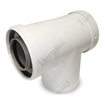 Kotel Thermona Koleno průměr 60/100, 90° s kontrolním otvorem, 212756