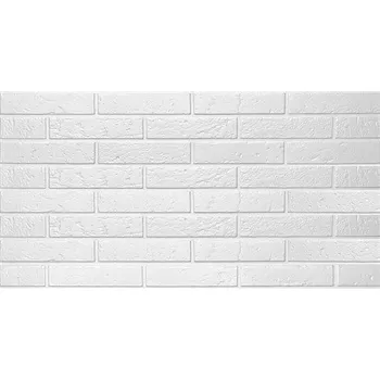 3D panel 5014 cihla bílá rozměr 100 cm x 50 c