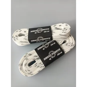 Tkaničky HOKEJFLORYK voskované bílé 180 cm