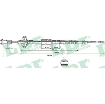 Spojkové lanko Tazne lanko, ovladani spojky, , 2371083023, 2371083024, LPR, C0231C