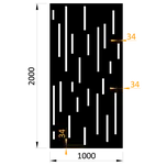 KOVIAN, s.r.o. Plech, vzor 8212, 1000x2000x2,0mm, bez povrchové úpravy