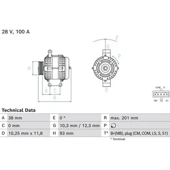 generátor, , 0151542102, A0151542102, BOSCH, 0 986 084 290