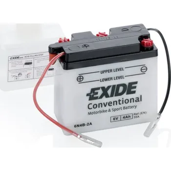 Autobaterie startovací baterie ,za sucha nabité / náplň součástí balení, 6N4B-2A, EXIDE, 6N4B-2A