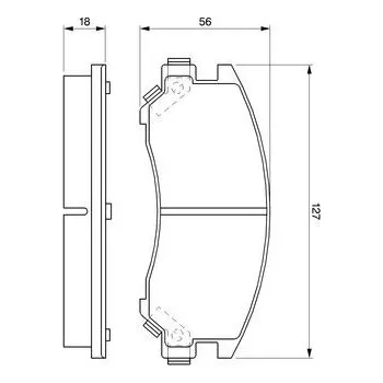 Brzdová destička Sada brzdových destiček, kotoučová brzda, , BOSCH, 0 986 461 134