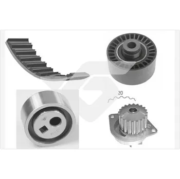 Rozvod motoru Vodni pumpa + sada ozubeneho remene, , HUTCHINSON, KH 187WP17