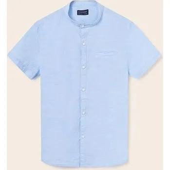 Chlapecká košile chlapecká letní košile se stojáčkem modrá Mayoral 6113-74 velikost 170