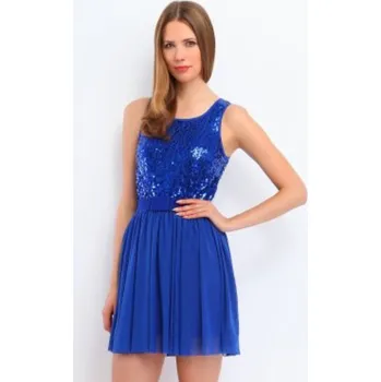 Dámské šaty Top Secret dámské šaty s flitry modré Velikost: 40