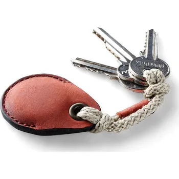 Crazy Horse Craft Kožená klíčenka na Airtag se šňůrkou červená