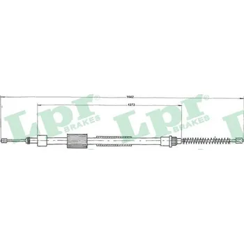 Lanko parkovací brzdy Tažné lanko, parkovací brzda, , 4745F7, 96145739, LPR, C0125B