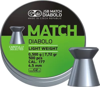 Diabolka JSB Match Light Weight 4,5 mm 500 ks