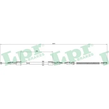 Lanko parkovací brzdy Tažné lanko, parkovací brzda, , 522572, 90223404, LPR, C0562B