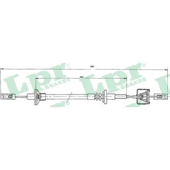 Spojkové lanko Tazne lanko, ovladani spojky, , 321721335E, LPR, C0271C