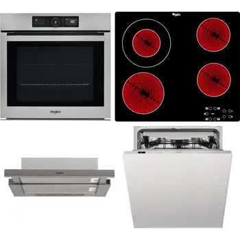 Set domácích spotřebičů WHIRLPOOL AKZ9 9480 IX + WHIRLPOOL AKT 8130/NE + WHIRLPOOL AKR 5390/1 IX + WHIRLPOOL WIC 3C33 PFE