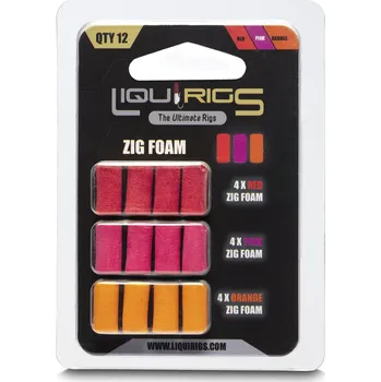 Liquirigs - Liquid Zig plovoucí pěna červená, růžová, oranžová 4+4+4ks + Kód na slevu 10%: SLEVA10