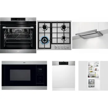 Set domácích spotřebičů AEG BSK792380M + AEG Mastery StepPower HGB64420SM + AEG DPE5660M + AEG Mastery MSB2547D-M + AEG FEE72706PM + AEG Mastery NoFrost SCB618F6TS