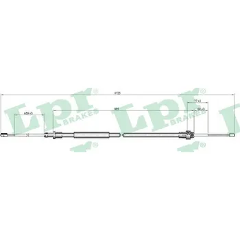 Lanko parkovací brzdy Tažné lanko, parkovací brzda, , 474658, LPR, C1666B