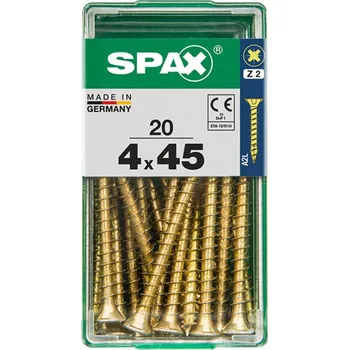 Vrut SPAX Vrut 4x45, zápustná hlava, PZ, YELLOX, 20 ks (S)