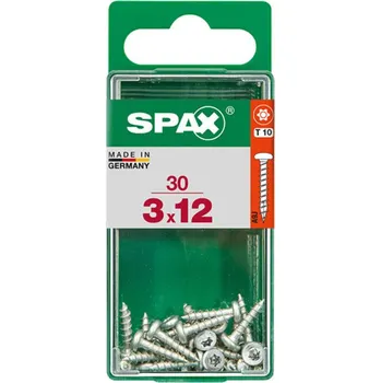 Vrut SPAX Vrut 3x12, půlkulatá hlava, T-STAR plus, WIROX, 30 ks (S)