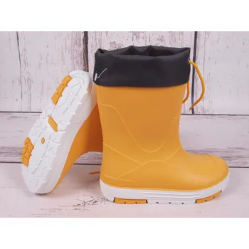 Chlapecká obuv Holínky gumáky Camminare Bimbo žluté se stahovací šňůrkou velikost: 24/25