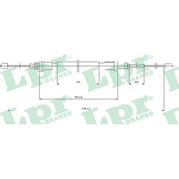 Lanko parkovací brzdy Tažné lanko, parkovací brzda, , 474659, 474959, 9671814180, LPR, C1686B