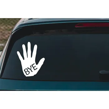 Samolepící dekorace Lepy.cz Samolepka na auto Bye Velikost (šířka x výška): 10x12cm, Barevná varianta: Světle oranžová