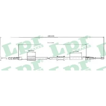 Lanko parkovací brzdy Tažné lanko, parkovací brzda, , 60577826, 60806310, 60812799, LPR, C0208B